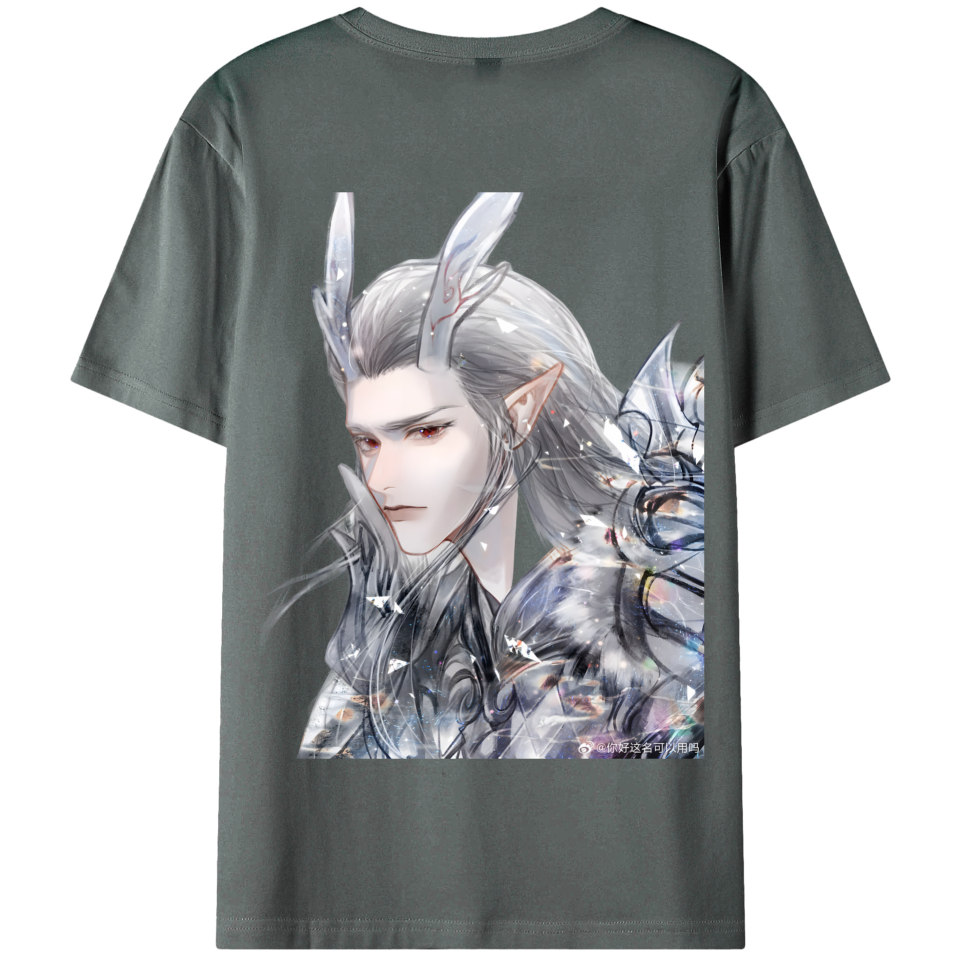 （画像用） Ne Zha 2 ナタ 魔童の大暴れ 綿100％半袖Tシャツ（背面プリント）